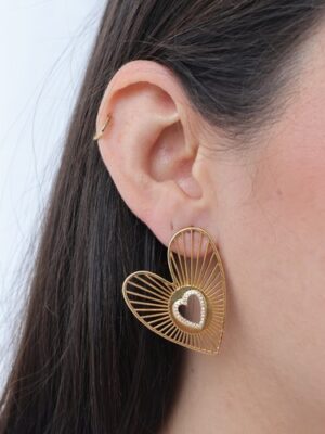 BRINCO CORAÇÃO FILEIRAS VAZADAS - ESSENCIAIS