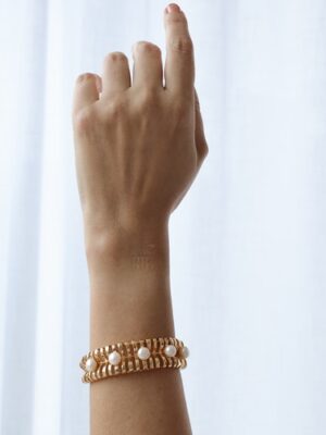 BRACELETE FURADO PEROLA - ESSENCIAIS